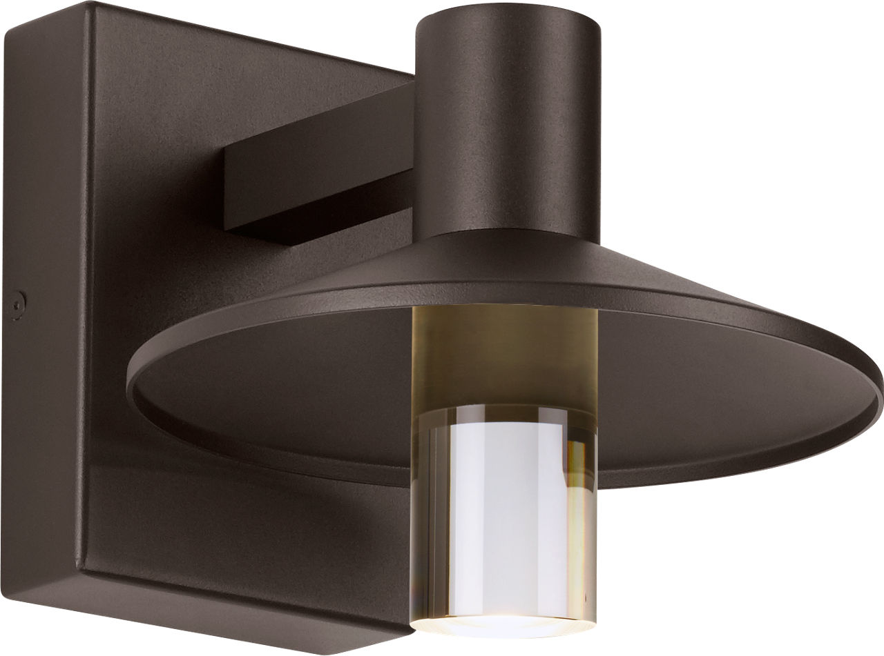 Ash 8 Outdoor Wall in Bronze 2700K Cylinder Lens High Output