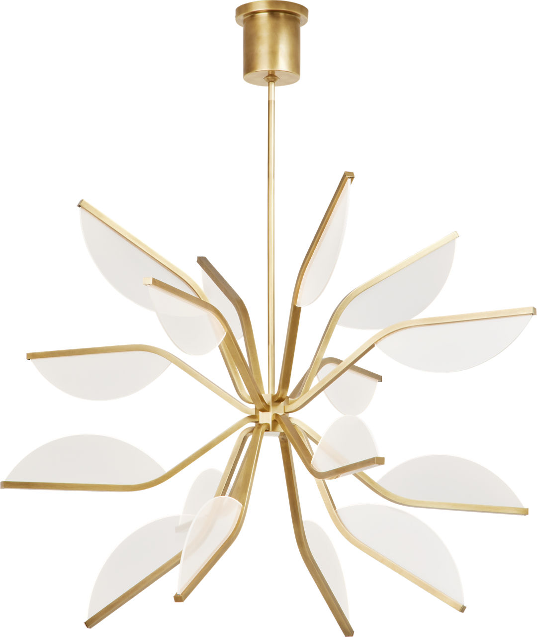 Belterra 38 Globe Chandelier 38" Globe Natural Brass LED 90 CRI 3000K 120V