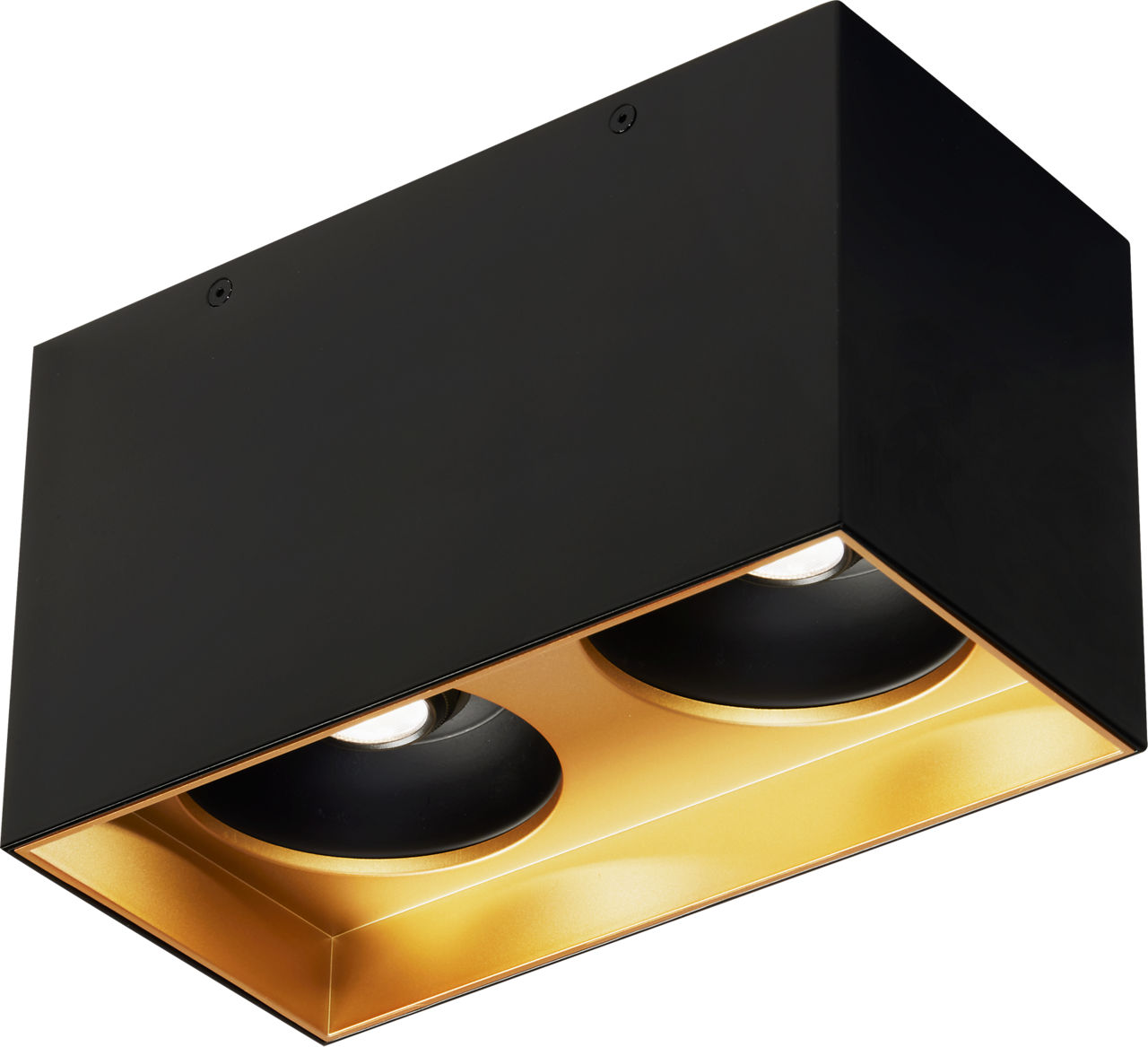 Exo 6 Dual Flush Mount 6.1" Matte Black gold haze 2700K 90 CRI led 90 cri 2700k 120v 277v unv