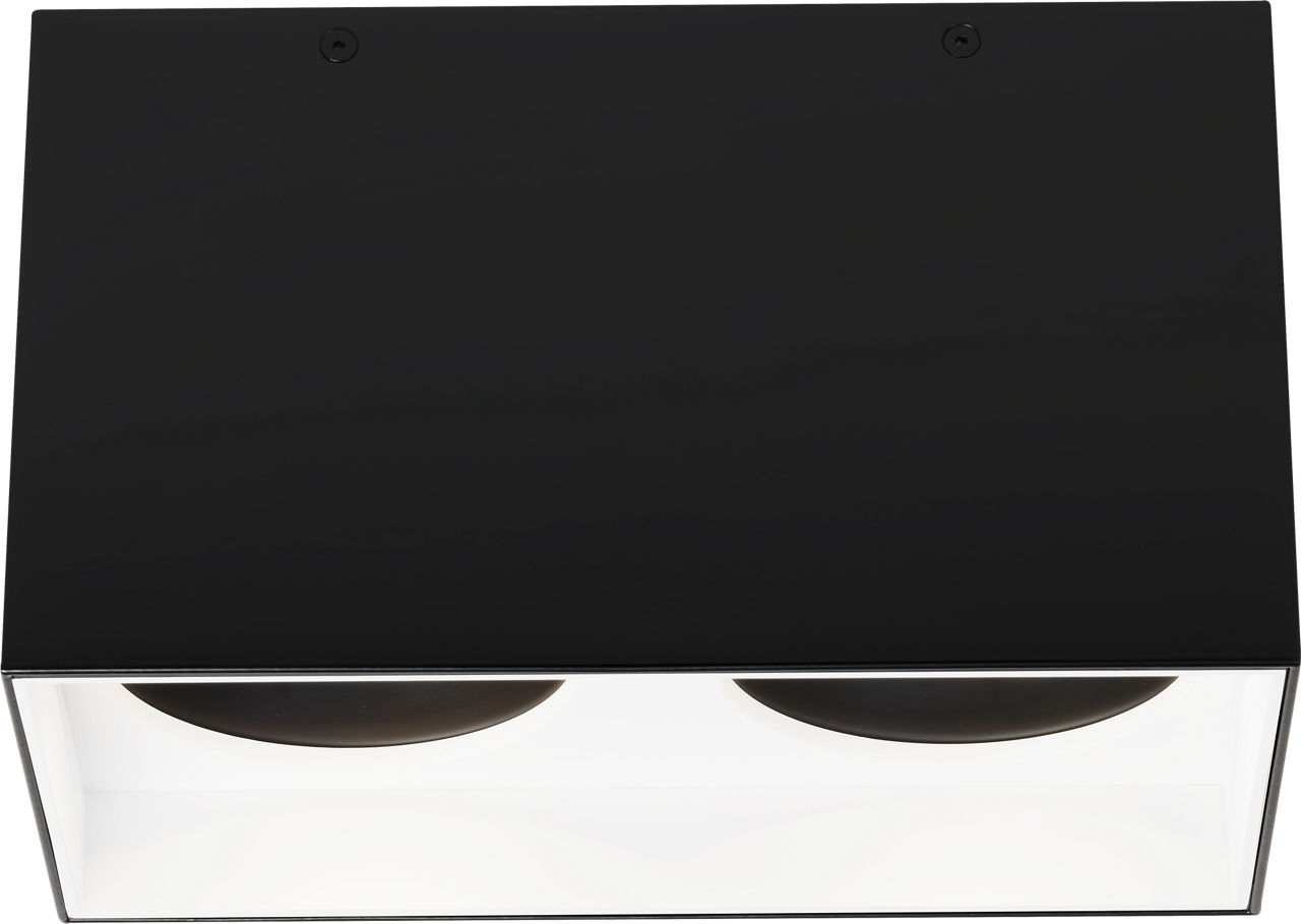 Exo 6 Dual Flush Mount 6.1" Matte Black white 2700K 90 CRI led 90 cri 2700k 120v 277v unv