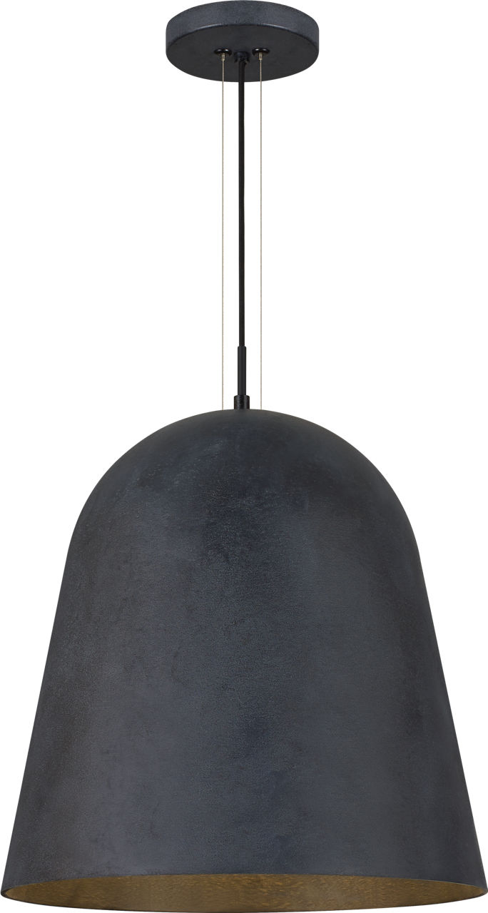 Fett Pendant in Weathered Zinc Bulb Not Included