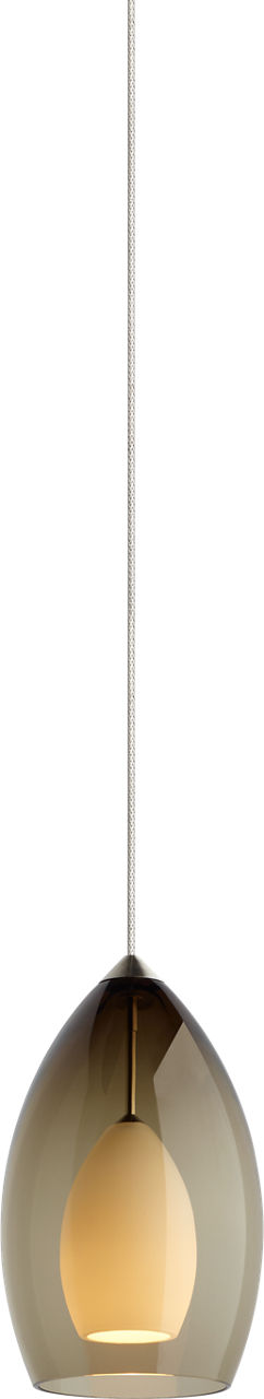 Fire Pendant in Satin Nickel with Smoke Glass FreeJack Bulb(s) Not Included