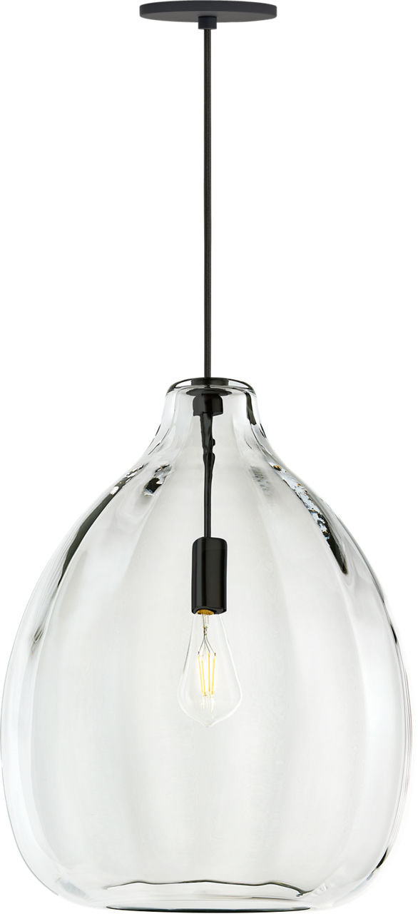 Harper Pendant in Clear Black Bulb Not Included