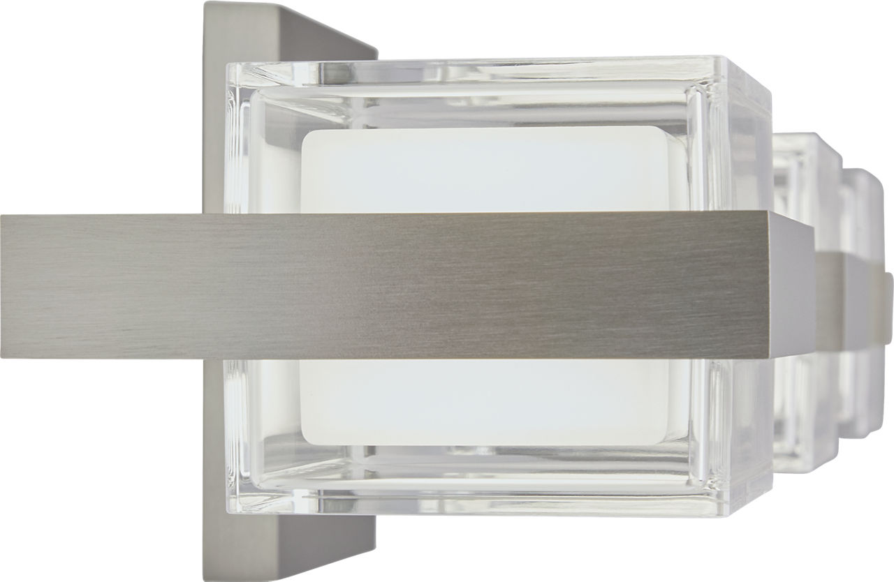 Kamden 3-Light Bath 3 Shallow Satin Nickel LED 90 CRI 3000K 120V