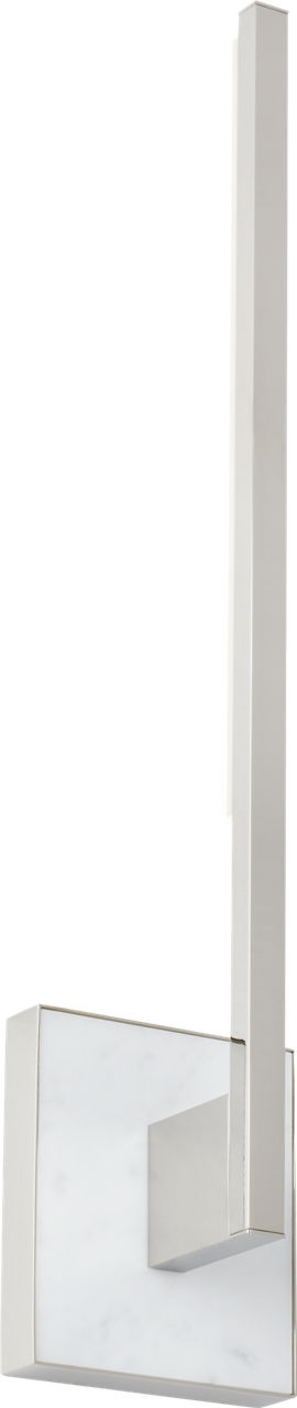 Klee 20 Wall Polished Nickel/White marble Integrated LED 90 CRI 3000K 120V
