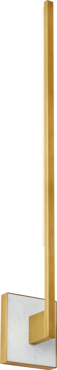 Klee 30 Wall Natural Brass/White marble Integrated LED 90 CRI 3000K 120V