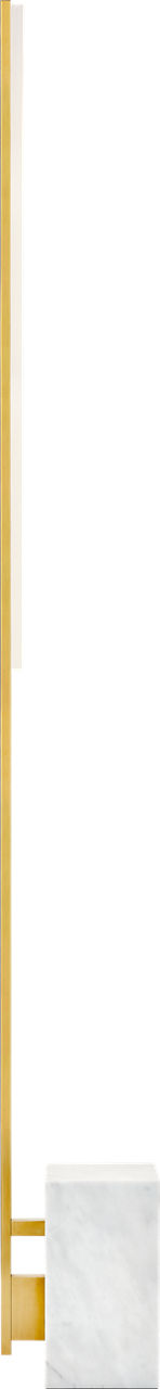Klee 70 Floor Lamp Natural Brass/White marble 2700K 90 CRI integrated led 90 cri 2700k 120v-240v