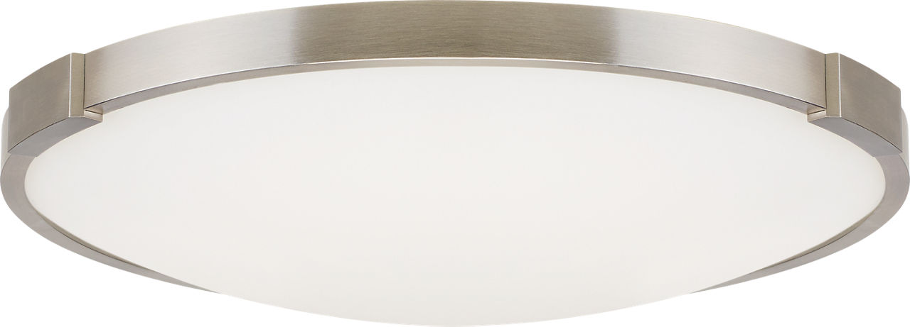 Vance 13 Flush Mount 13" Small Satin Nickel LED 90 CRI 2700k 120V