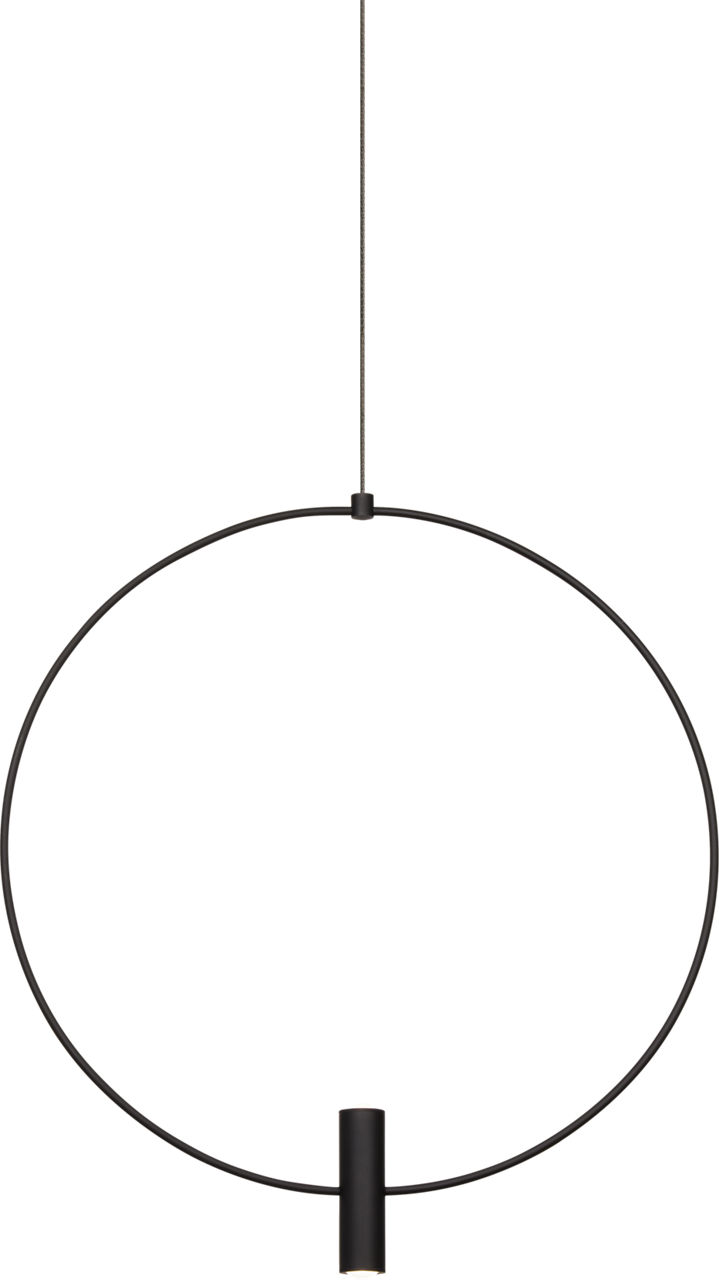 Layla Mini Large Pendant in Nightshade Black with Aluminum FreeJack Bulb(s) Included