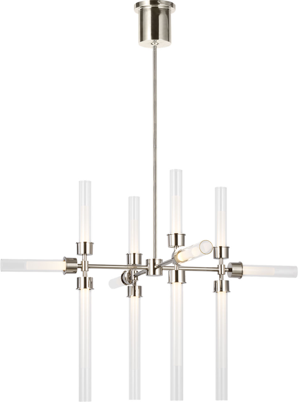 Linger 12-Light Chandelier 12-Light Chandelier Polished Nickel LED 90 CRI 3000K 120V