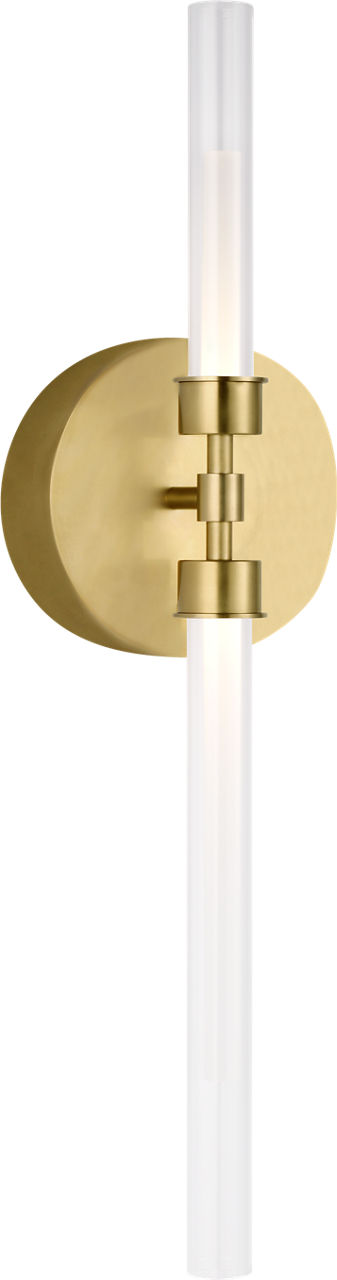 Linger Wall/Bath 2-Light Vanity Natural Brass LED 90 CRI 3000K 120V
