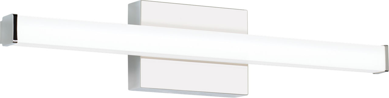 Lufe Square 24 Bath Square Chrome LED 90 CRI 3000K 120V