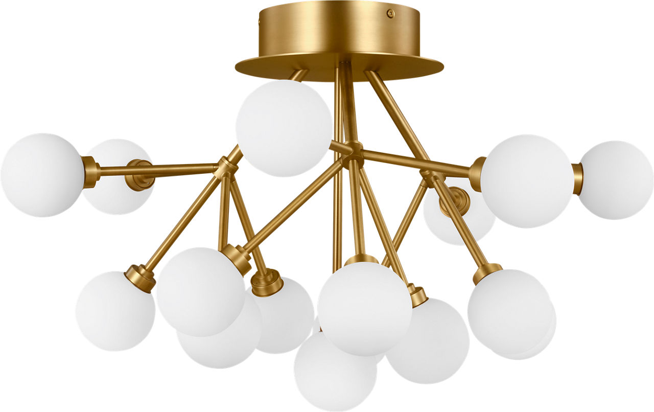 Mara Flush Mount Aged Brass 2700K 90 CRI integrated led 90 cri 2700k 120v-277v unv (t24)