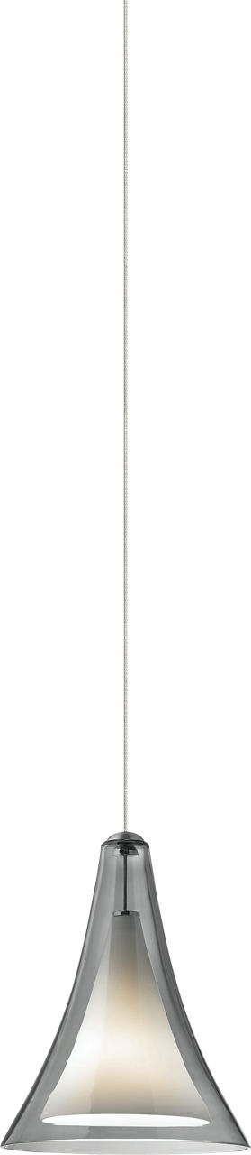 Melrose II Pendant in Satin Nickel with Smoke Glass FreeJack Bulb(s) Not Included