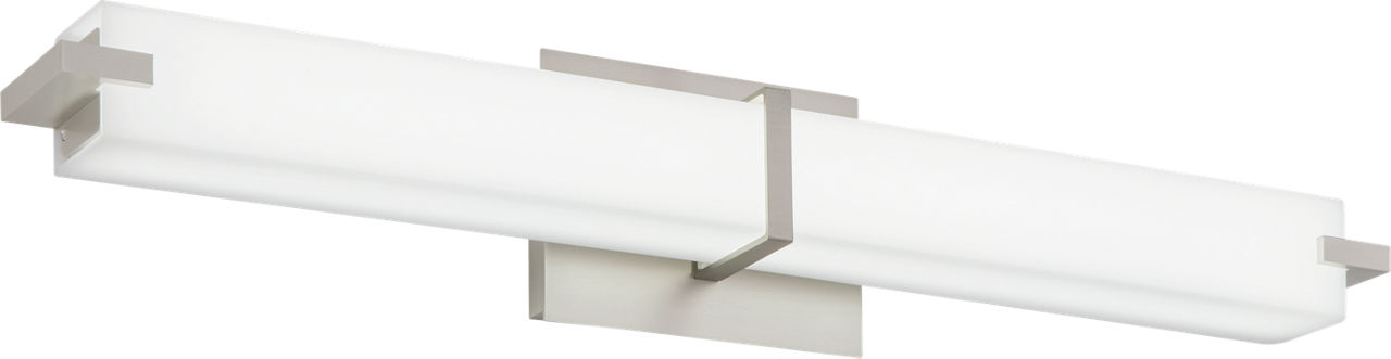 Metro Bath White Glass satin nickel 2700K 90 CRI led 90 cri 2700k 120v