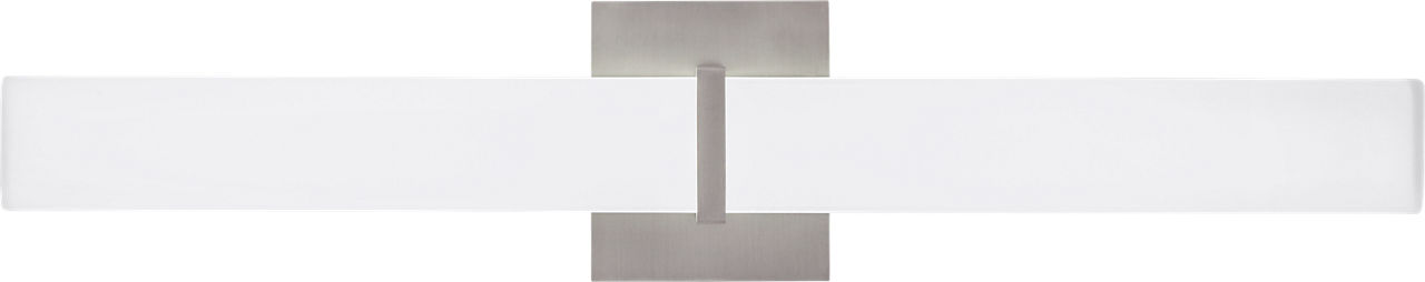 Milan 24 Bath White Glass Satin Nickel 3000K 90 CRI LED 3000k 120v