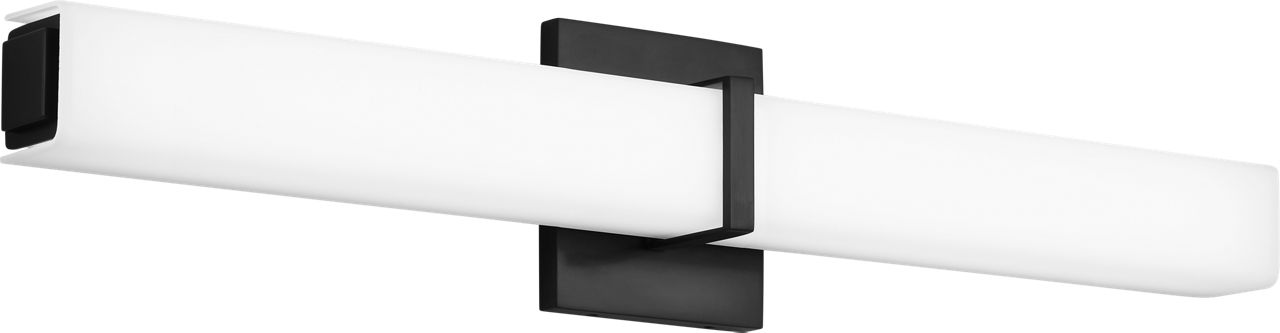 Milan 24 Bath White Glass Dark Bronze LED 90 CRI 3000K 120V