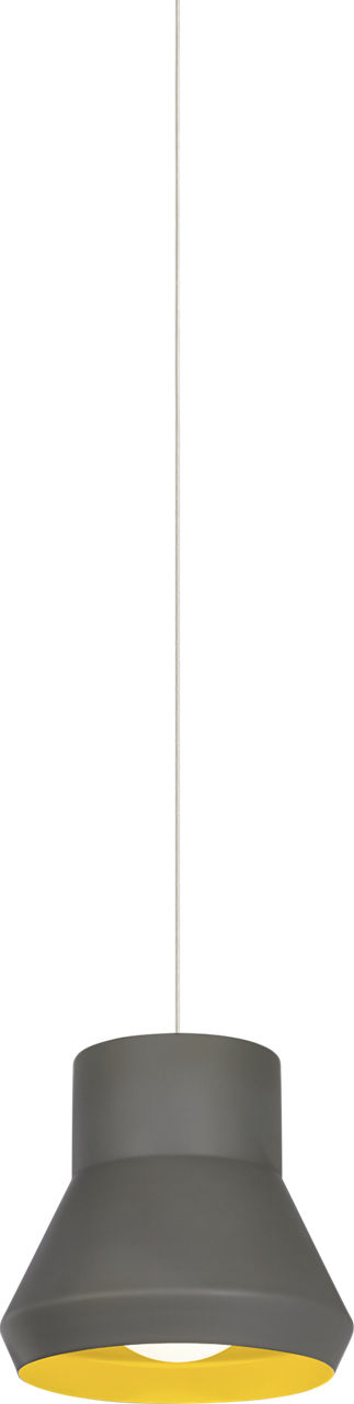 Milo Pendant in Gray Outside and Chartreuse Inside Bulb(s) Not Included