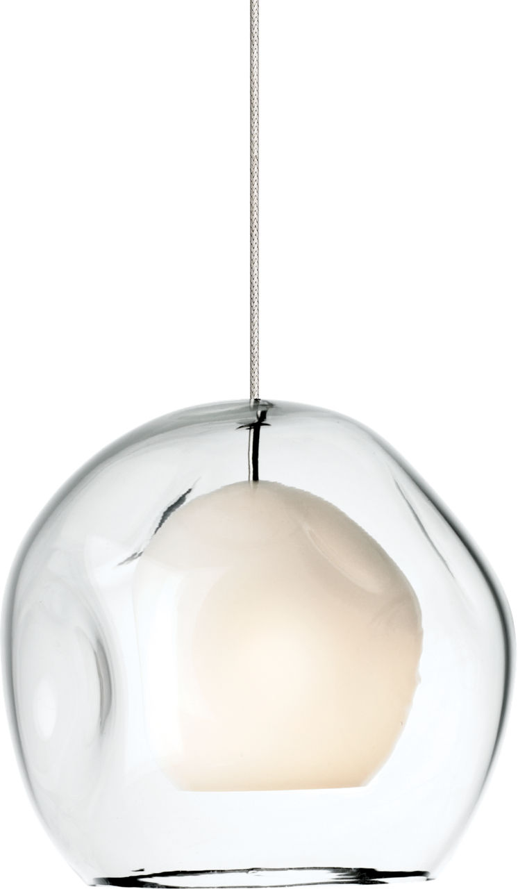 Mini Jasper Pendant in Satin Nickel with Clear glass MonoRail Bulb(s) Not Included