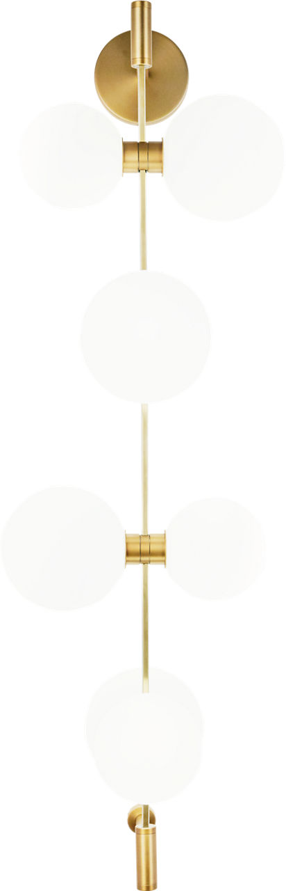 ModernRail Wall Glass Orbs Aged Brass 3000K 90 CRI 24v Remote