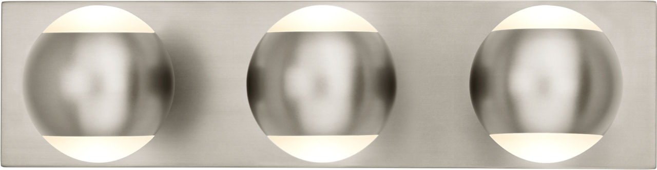 Oko 3-Light Bath 3 Light Satin Nickel LED 3000K 90 CRI90 cri 3000k 120v