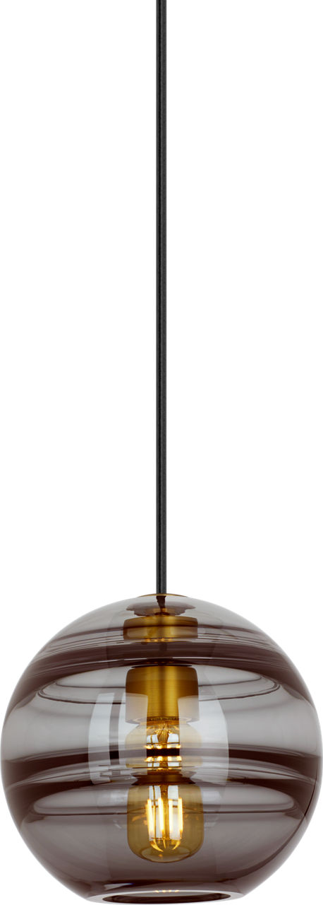 Sedona Medium Pendant Transparent Smoke Aged Brass 2700K 90 CRI led t14 90 cri 2700k 120v