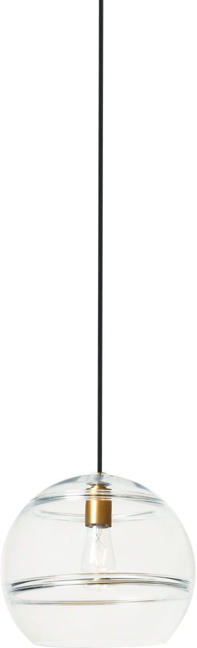 Sedona Large Pendant in Clear Aged Brass Bulb Not Included