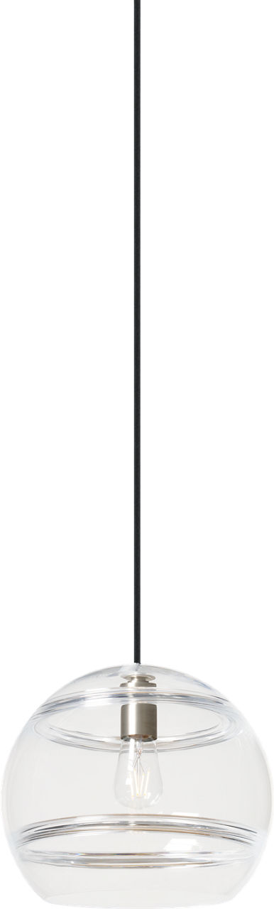 Sedona Large Pendant in Clear Satin Nickel Bulb Not Included