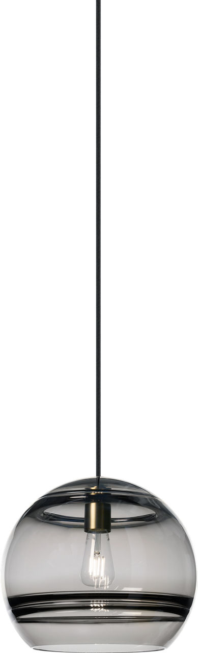 Sedona Large Pendant in Transparent Smoke Aged Brass Bulb Not Included