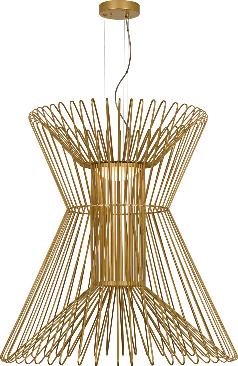 Syrma Grande Suspension Satin Gold 3000K 90 CRI integrated led 90 cri 3000k 120v-270v unv