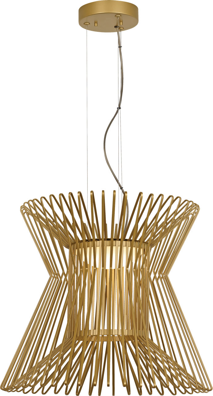 Syrma Pendant Satin Gold 3000K 90 CRI integrated led 90 cri 3000k 120v-277v unv