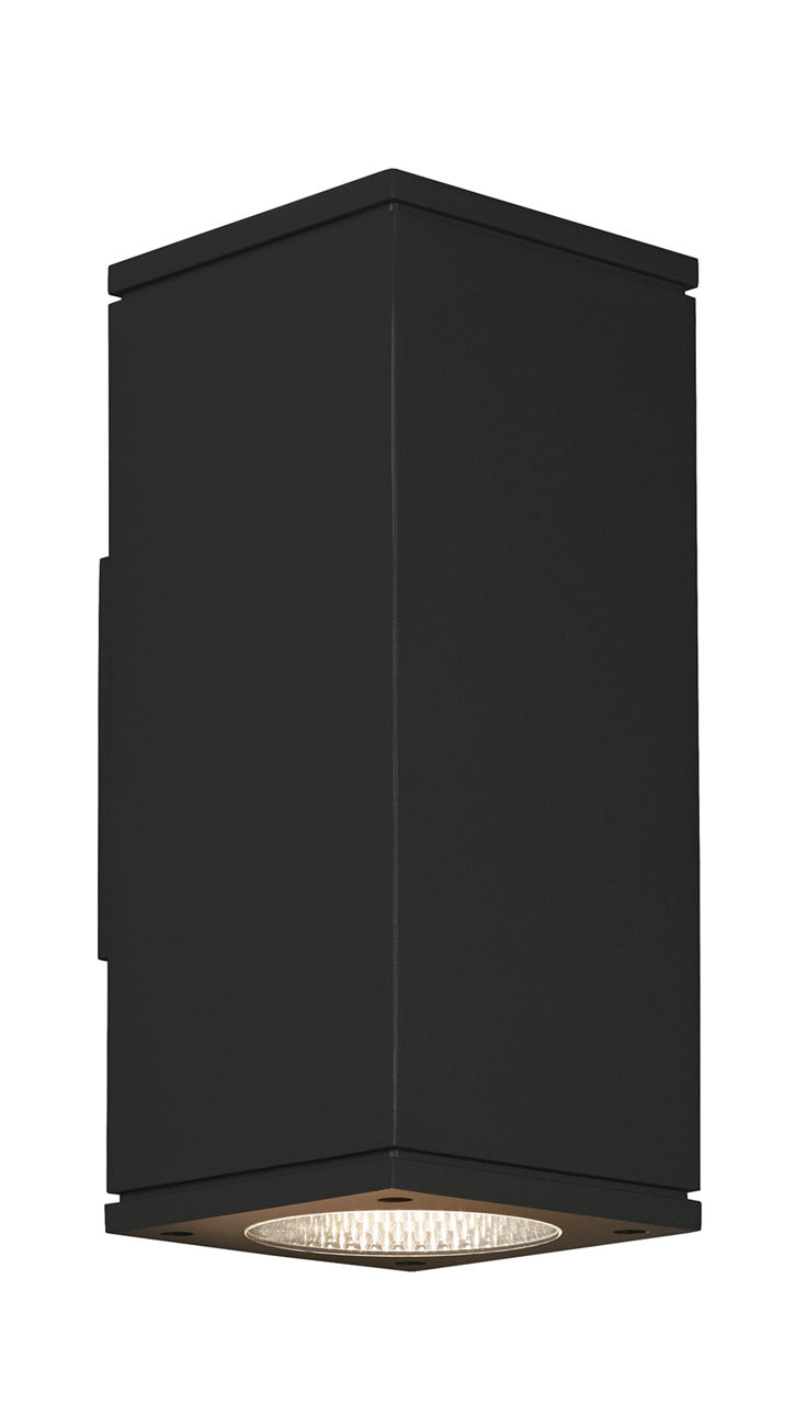 Tegel 12 Outdoor Wall in Black 4000K 10° Up + 36° Down Uplight + Downlight Surge Protection