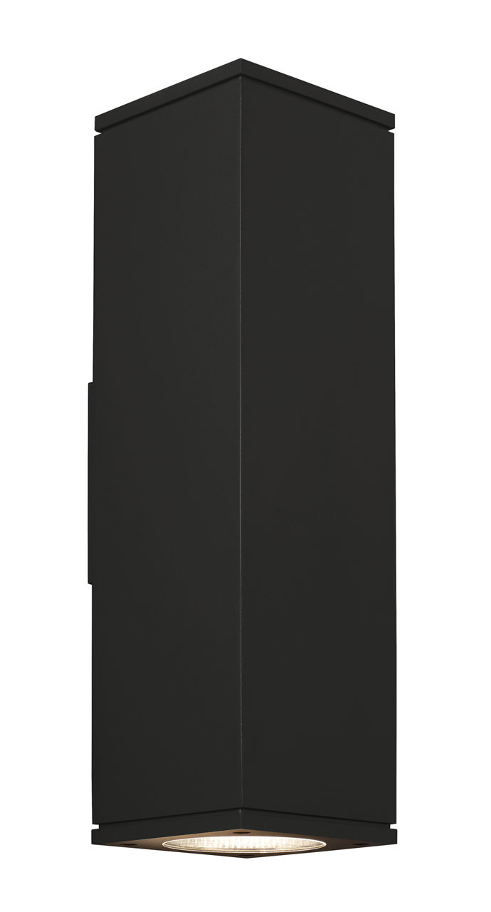 Tegel 18 Outdoor Wall in Black 4000K 10° Up + Down Uplight + Downlight Button Photocontrol