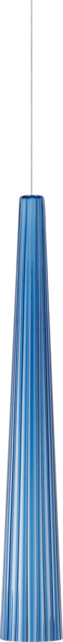 Zenith Large Pendant in Satin Nickel with Steel Blue Glass Monopoint Bulb(s) Not Included