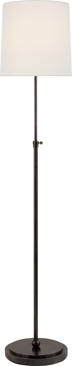 Bryant Floor Lamp in Bronze with Linen Shade
