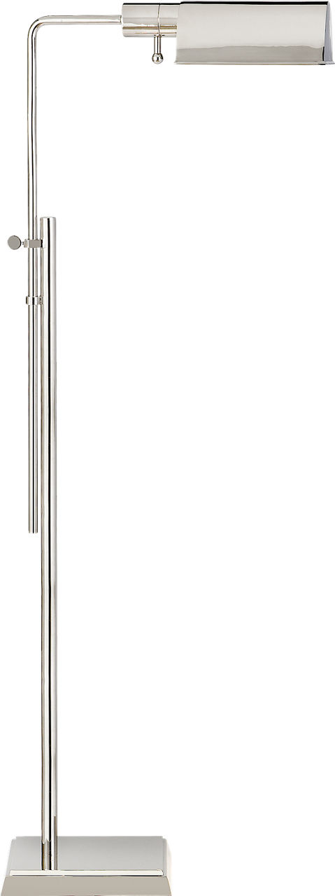 Pask Pharmacy Floor Lamp in Polished Nickel