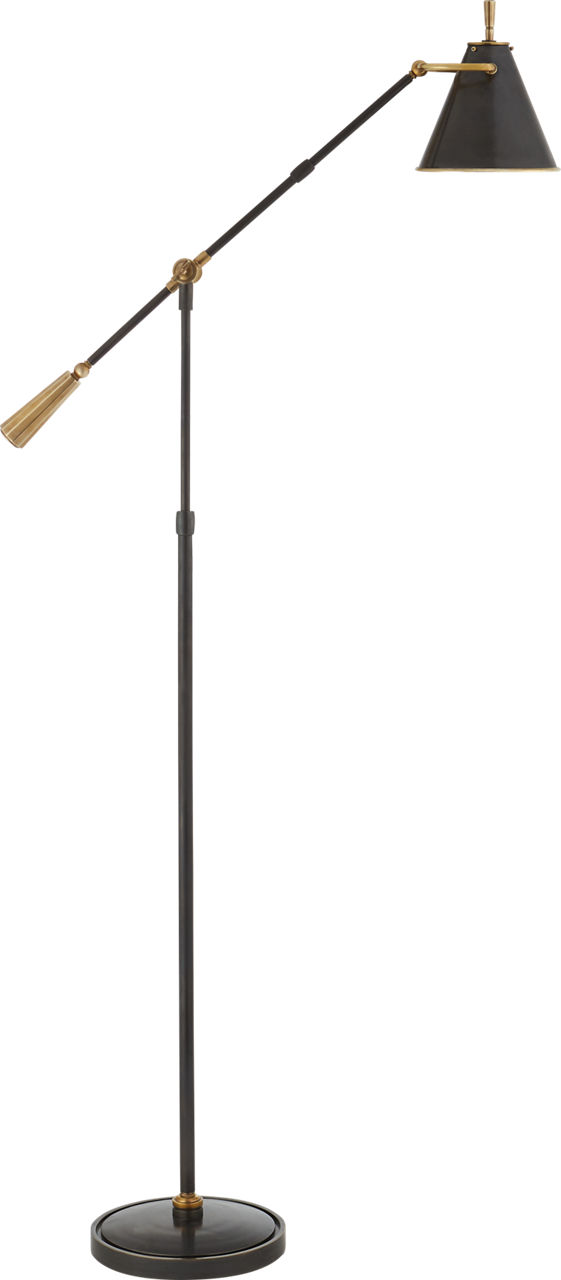 Goodman Floor Lamp in Bronze and Brass