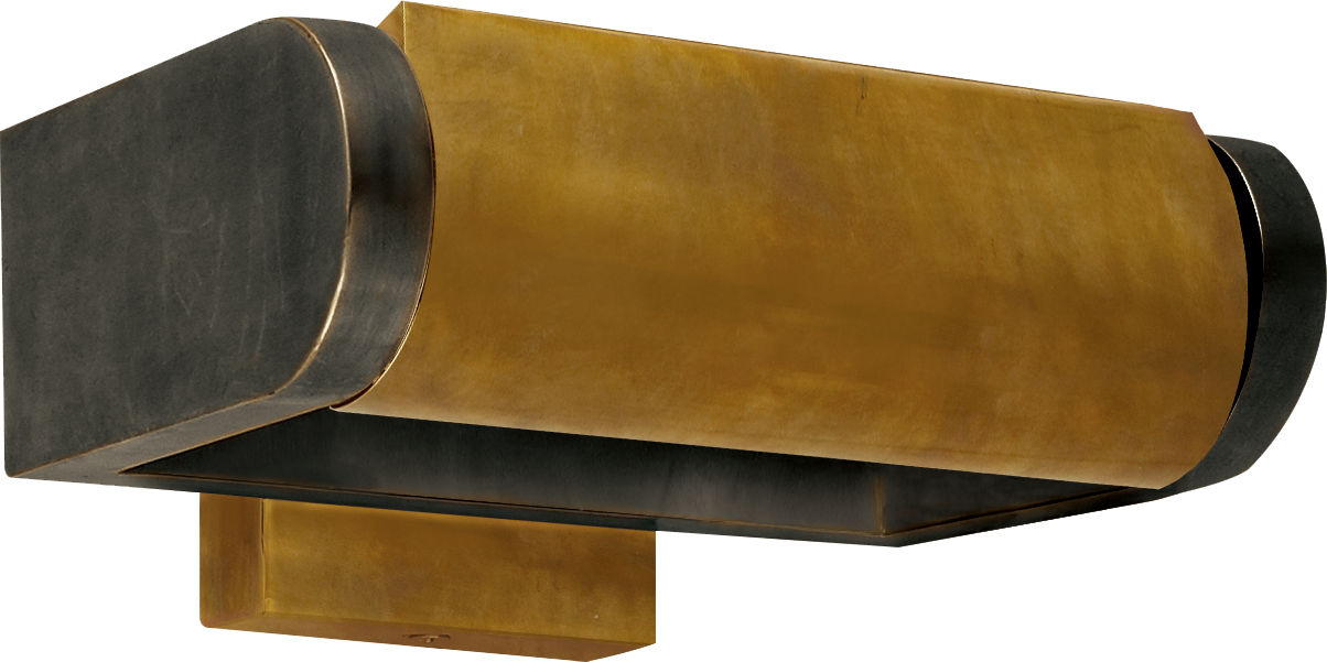 David 7" Art Light in Bronze with Hand-Rubbed Antique Brass Shade