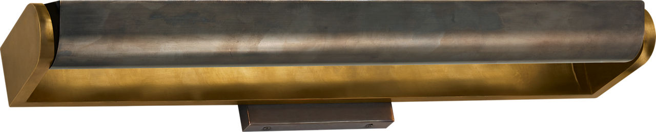 David 24" Art Light in Hand-Rubbed Antique Brass with Bronze Shade