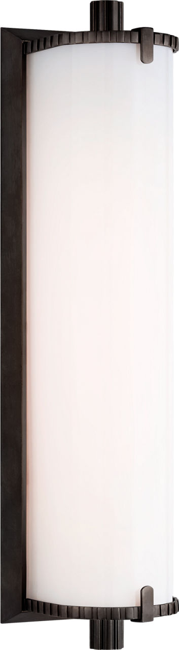 Calliope Medium Bath Light in Bronze with White Glass