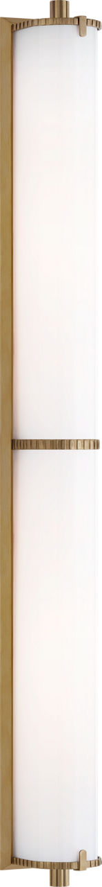 Calliope Over The Mirror Bath Light in Hand-Rubbed Antique Brass with White Glass