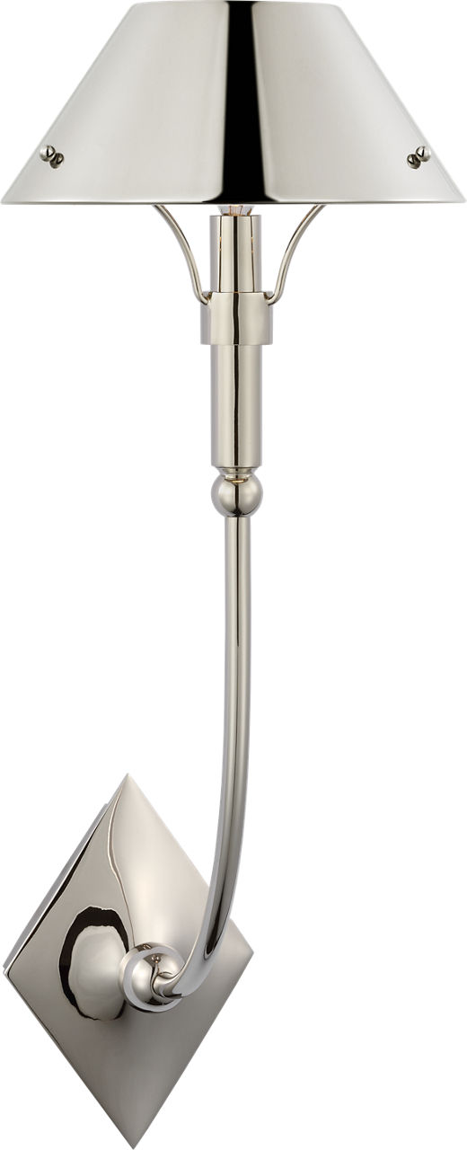 Turlington Large Sconce in Polished Nickel with Polished Nickel Shade