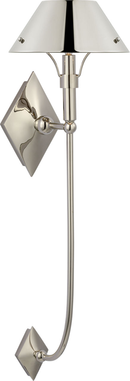 Turlington XL Sconce in Polished Nickel with Polished Nickel Shade