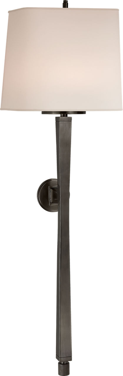 Edie Baluster Sconce in Bronze with Natural Paper Shade
