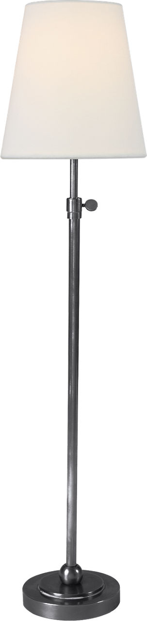 Bryant Table Lamp in Antique Silver with Linen Shade