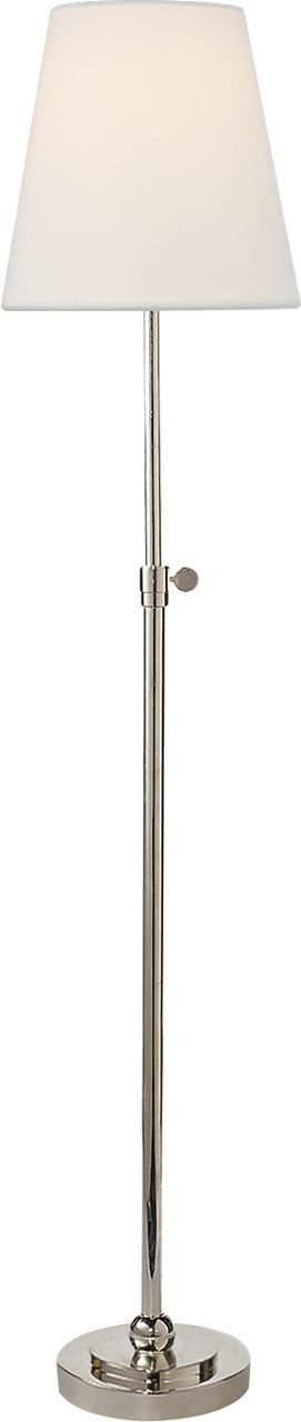 Bryant Table Lamp in Polished Nickel with Linen Shade