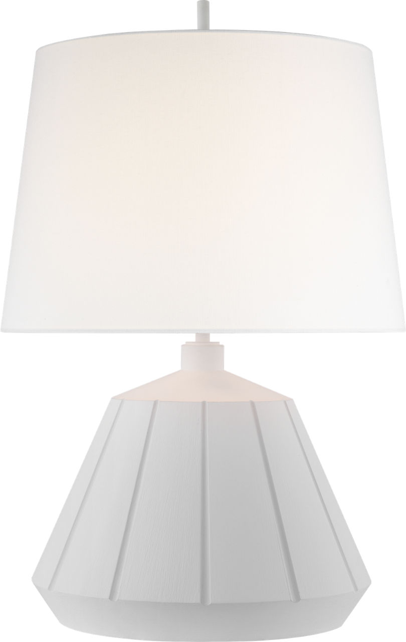 Frey Medium Table Lamp in Plaster White with Linen Shade