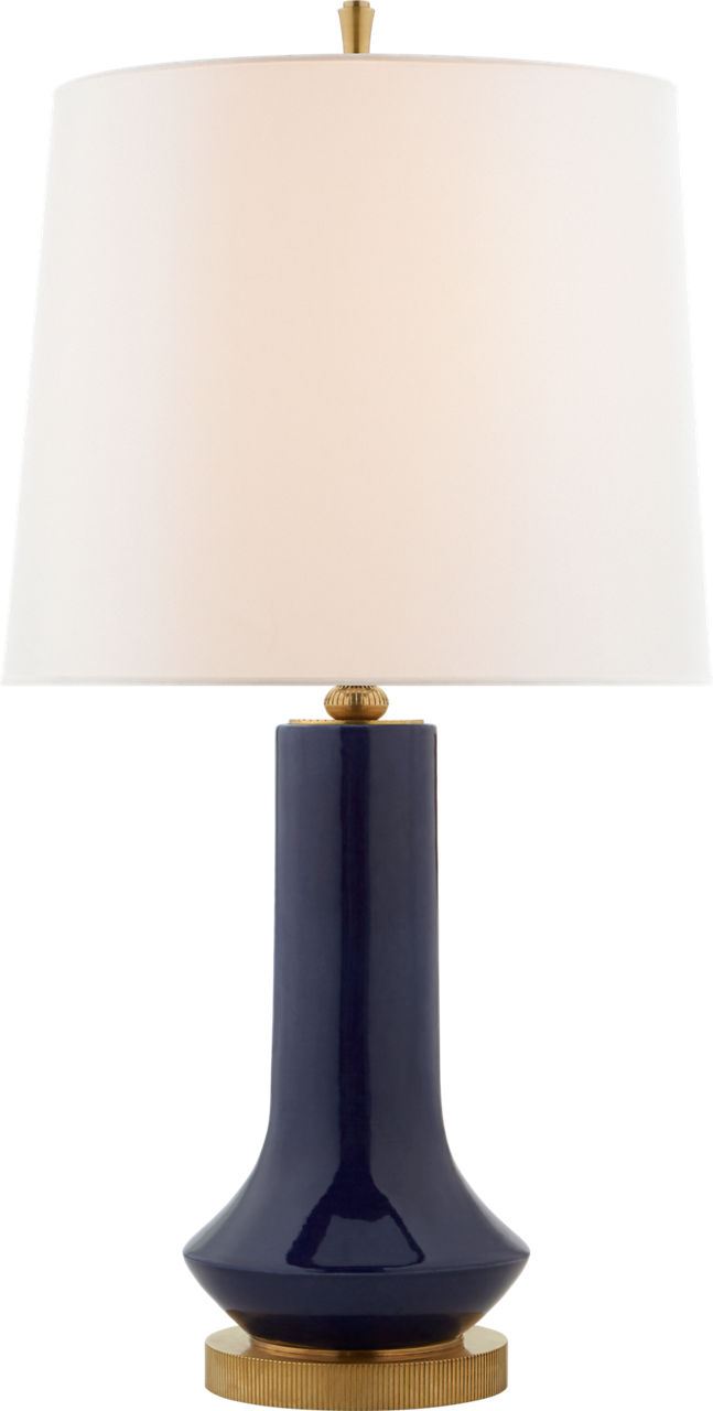 Luisa Large Table Lamp in Denim with Linen Shade