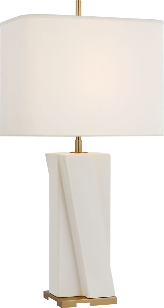 Niki Medium Table Lamp in Ivory with Linen Shade