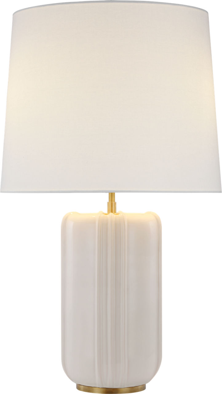 Minx Large Table Lamp in Ivory with Linen Shade